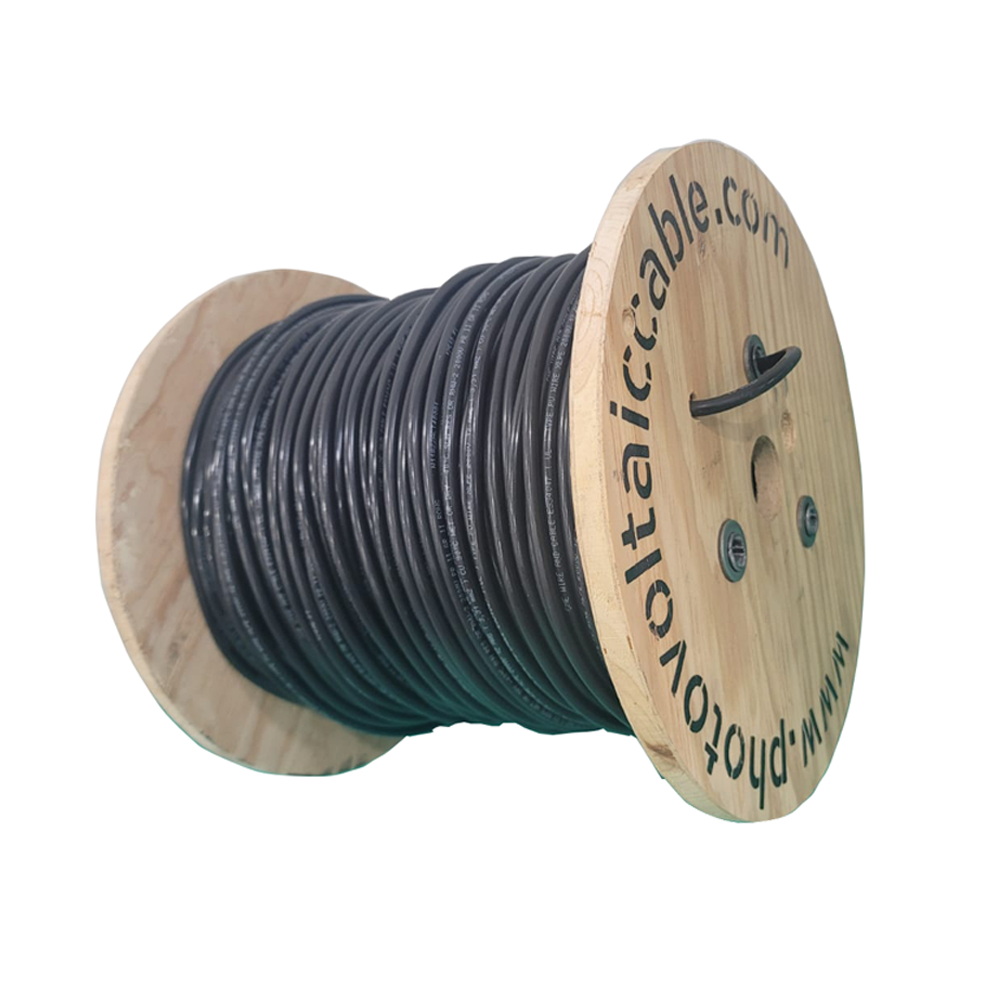 Solar Cable 10 AWG-2000 Volts-Black-500 Feet Reel