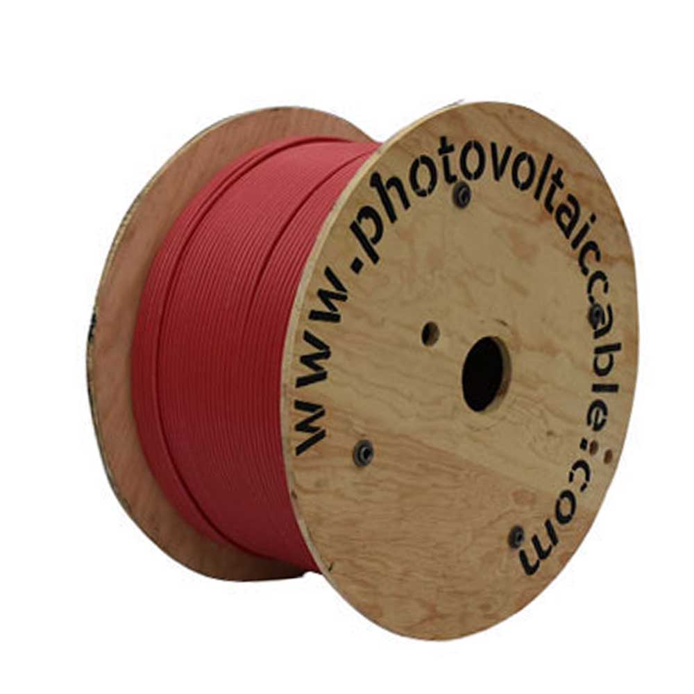 Cable fotovoltaico 10 AWG 2000 voltios 2500 pies rojo 