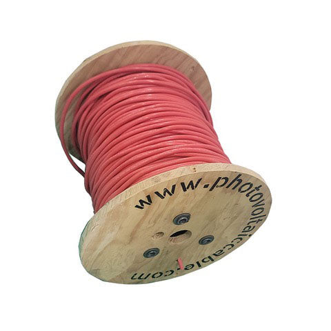 Solar Cable 8 AWG-2000 Volts-UL4703-500 Feet Reel-Red Color